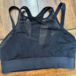 Savage X Fenty Black Mesh Sports Bra